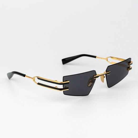 Balmain Women Sunglasses Titanium Gold Black Grey Geometric FIXE BPS-123A-54 main image 9